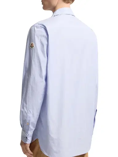 Moncler Men's Shirt in Cotton - Light Blue - Size XL | Thumbnail 3