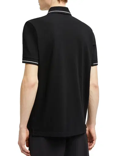 Moncler Men's Polo Shirt in Cotton - Black - Size XXXL | Thumbnail 3 Moncler Men's Polo Shirt in Cotton - Black - Size XXXL | Thumbnail 3