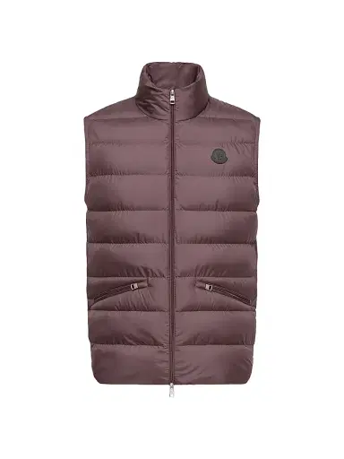 Moncler Men's Lechtal Puffer Vest - Grape Red - Size XXXL | Thumbnail 1 Moncler Men's Lechtal Puffer Vest - Grape Red - Size XXXL | Thumbnail 1