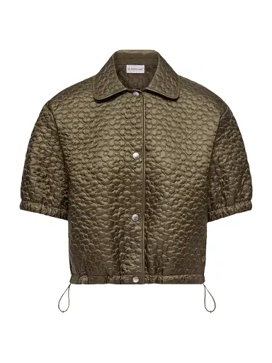 Moncler Women's Down-Filled Shirt - Olive Green - Size 10 | Thumbnail 1 Moncler Women's Down-Filled Shirt - Olive Green - Size 10 | Thumbnail 1