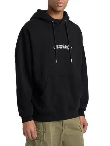 Off-White Men's Scribble Arr Skate Logo Cotton Hoodie - Black White | Thumbnail 4 Off-White Men's Scribble Arr Skate Logo Cotton Hoodie - Black White | Thumbnail 4
