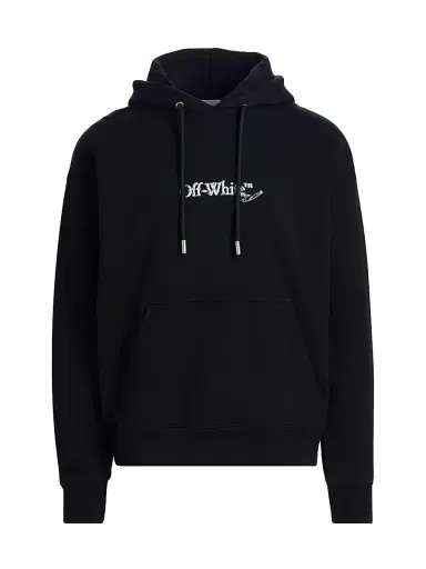 Off-White Men's Scribble Arr Skate Logo Cotton Hoodie - Black White | Thumbnail 1 Off-White Men's Scribble Arr Skate Logo Cotton Hoodie - Black White | Thumbnail 1