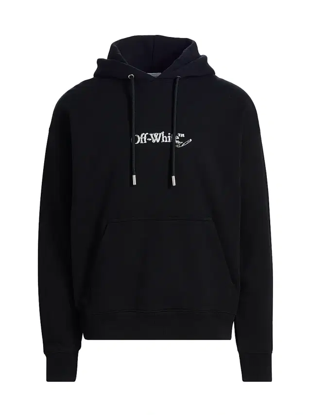 Men's Scribble Arr Skate Logo Cotton Hoodie - Black White