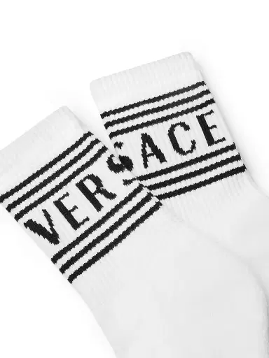 Versace Little Kid's & Kid's Logo Crew Socks | Thumbnail 2