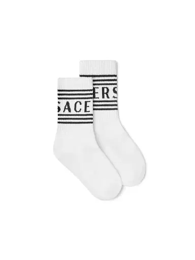 Versace Little Kid's & Kid's Logo Crew Socks | Thumbnail 1