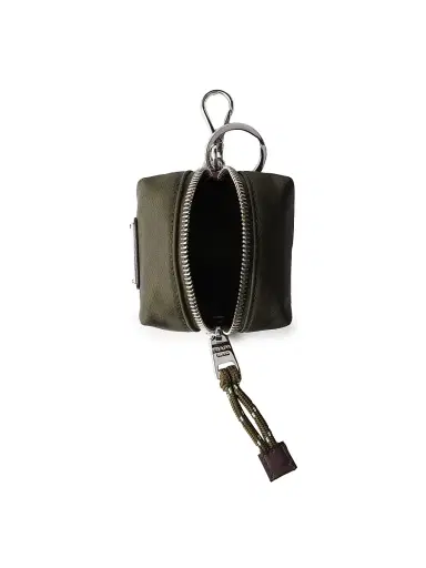 Prada Men's Mini Icon Re-Nylon Keychain Charm - Green | Thumbnail 2 Prada Men's Mini Icon Re-Nylon Keychain Charm - Green | Thumbnail 2