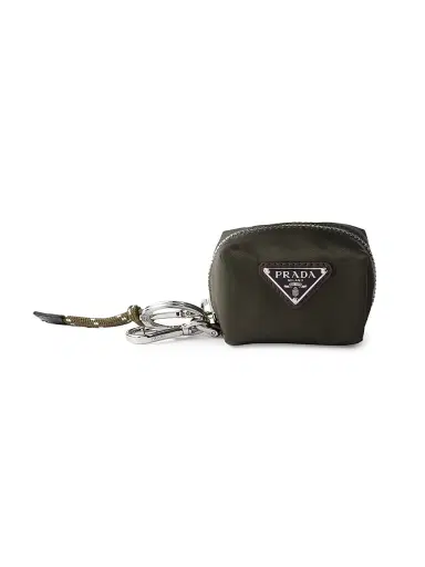 Prada Men's Mini Icon Re-Nylon Keychain Charm - Green | Thumbnail 1 Prada Men's Mini Icon Re-Nylon Keychain Charm - Green | Thumbnail 1