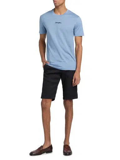 Dolce & Gabbana Men's Embroidered Logo Crewneck T-Shirt - Bianco - Size 46 | Thumbnail 2 Dolce & Gabbana Men's Embroidered Logo Crewneck T-Shirt - Bianco - Size 46 | Thumbnail 2