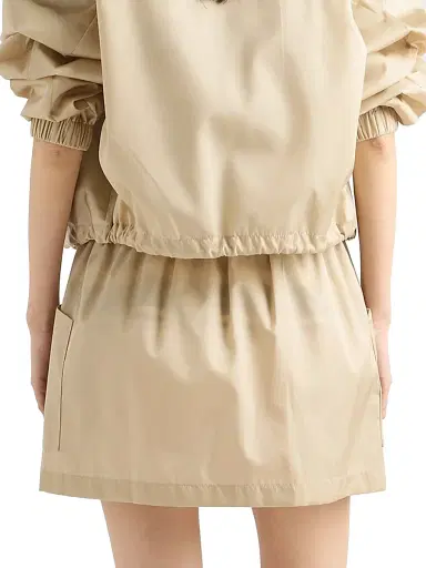 Prada Women's Re-Nylon Mini Skirt - Beige Khaki - Size 10 | Thumbnail 4