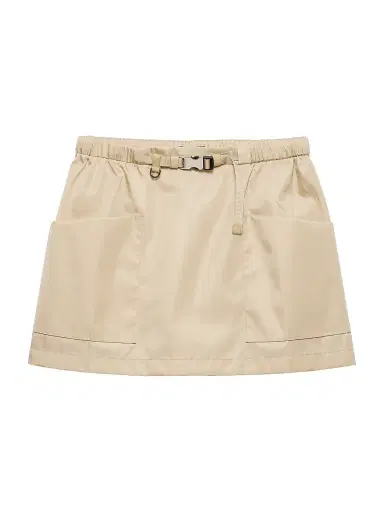Prada Women's Re-Nylon Mini Skirt - Beige Khaki - Size 10 | Thumbnail 1