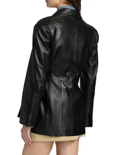 ARMA Women's Lydia Leather Blazer - Black - Size 10 | Thumbnail 5 ARMA Women's Lydia Leather Blazer - Black - Size 10 | Thumbnail 5