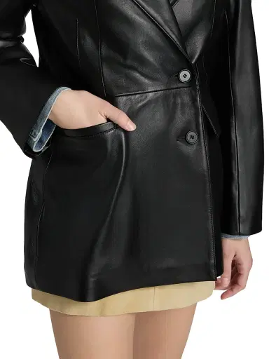 ARMA Women's Lydia Leather Blazer - Black - Size 10 | Thumbnail 6 ARMA Women's Lydia Leather Blazer - Black - Size 10 | Thumbnail 6