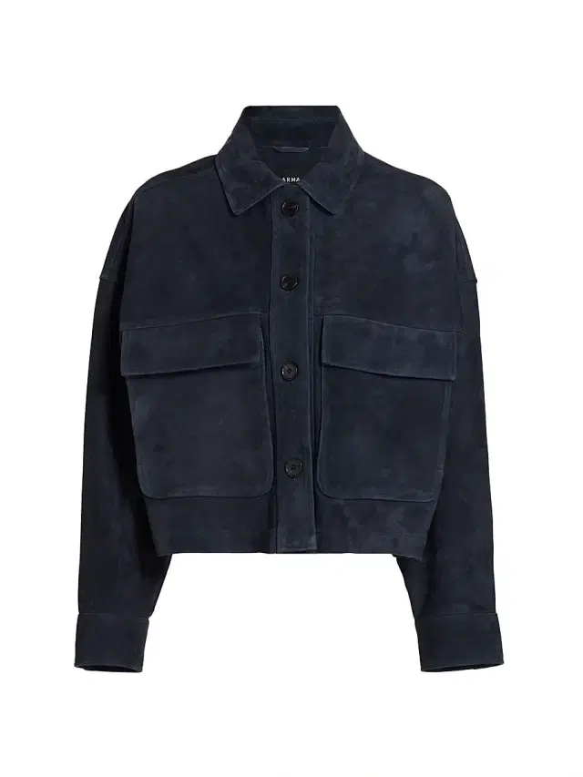 Arma Women's Miri Suede Cropped Jacket - Royal