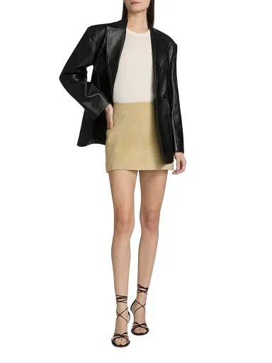 Arma Women's Melody Suede Miniskirt - Gravel | Thumbnail 2 Arma Women's Melody Suede Miniskirt - Gravel | Thumbnail 2