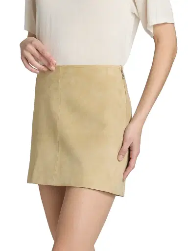 Arma Women's Melody Suede Miniskirt - Gravel | Thumbnail 4 Arma Women's Melody Suede Miniskirt - Gravel | Thumbnail 4