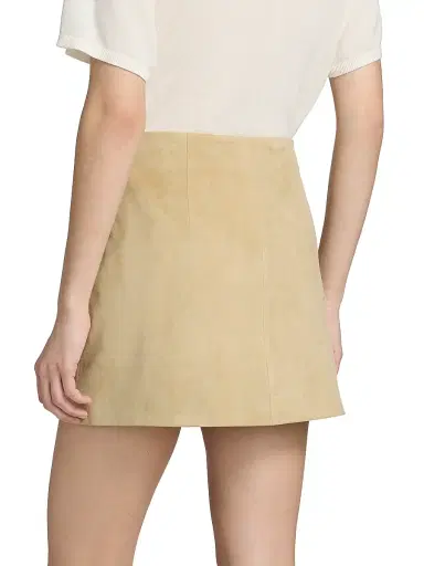 Arma Women's Melody Suede Miniskirt - Gravel | Thumbnail 5 Arma Women's Melody Suede Miniskirt - Gravel | Thumbnail 5