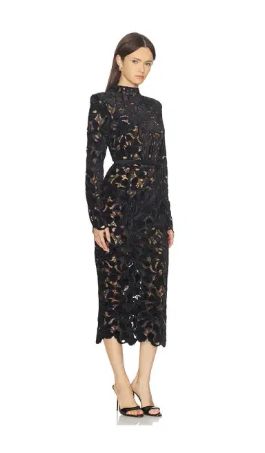 Nadine Merabi Diane Black Dress | Thumbnail 2 Nadine Merabi Diane Black Dress | Thumbnail 2