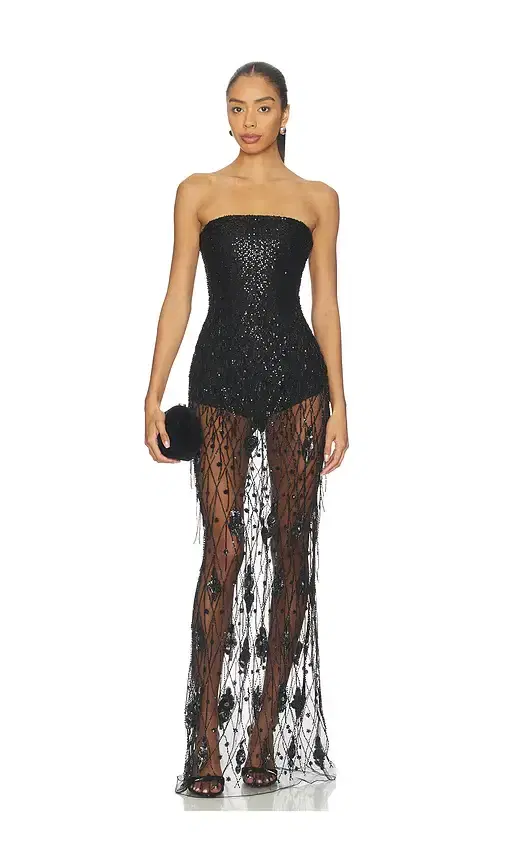 Sequined Corset Maxi Dress
