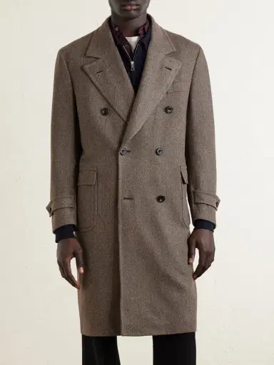 Thom Sweeney Double-Breasted Wool-Twill Overcoat - Men | Thumbnail 3 Thom Sweeney Double-Breasted Wool-Twill Overcoat - Men | Thumbnail 3