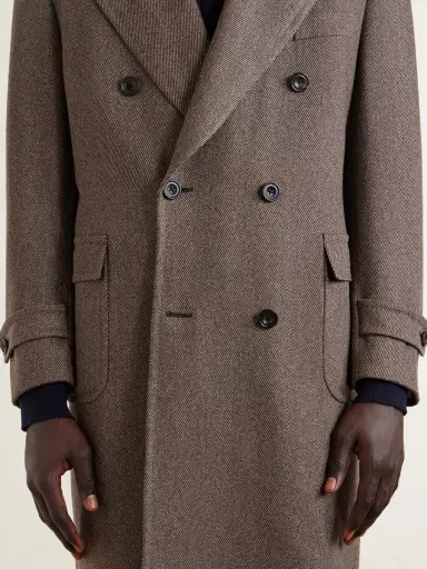 Thom Sweeney Double-Breasted Wool-Twill Overcoat - Men | Thumbnail 5 Thom Sweeney Double-Breasted Wool-Twill Overcoat - Men | Thumbnail 5
