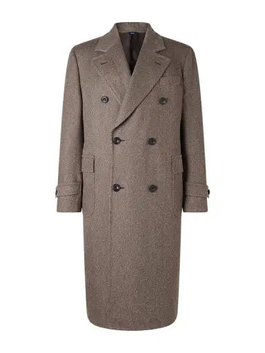 Thom Sweeney Double-Breasted Wool-Twill Overcoat - Men | Thumbnail 1 Thom Sweeney Double-Breasted Wool-Twill Overcoat - Men | Thumbnail 1