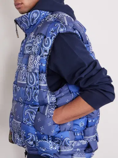 KAPITAL Quilted Patchwork Bandana-Print Shell Gilet - Men | Thumbnail 4 KAPITAL Quilted Patchwork Bandana-Print Shell Gilet - Men | Thumbnail 4