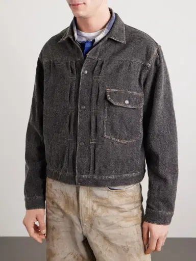 KAPITAL Cropped Cotton-Blend Twill Jacket - Men | Thumbnail 3