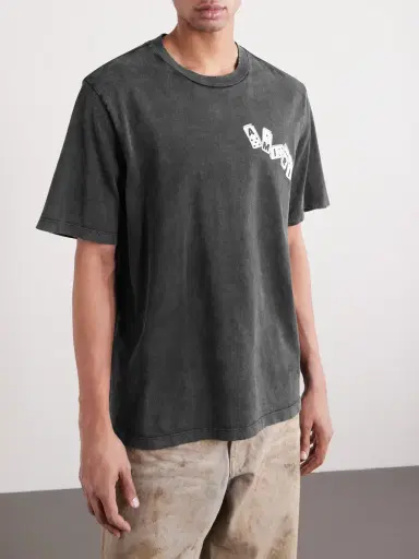 AMIRI Logo-Print Cotton-Jersey T-Shirt - Men | Thumbnail 3