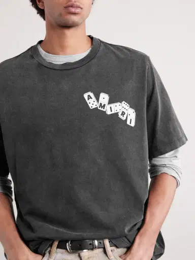 AMIRI Logo-Print Cotton-Jersey T-Shirt - Men | Thumbnail 5