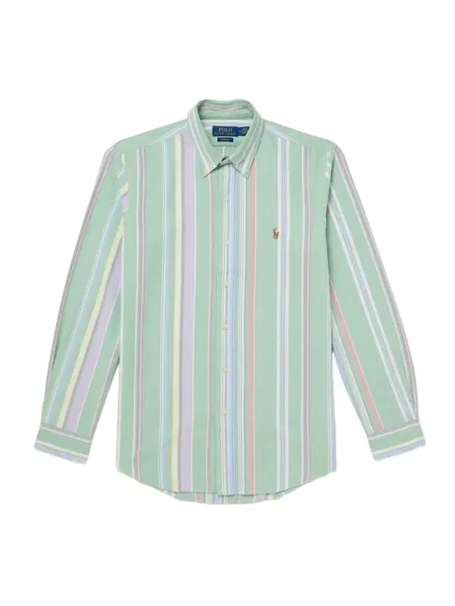 Button-Down Collar Striped Cotton Oxford Shirt - Men