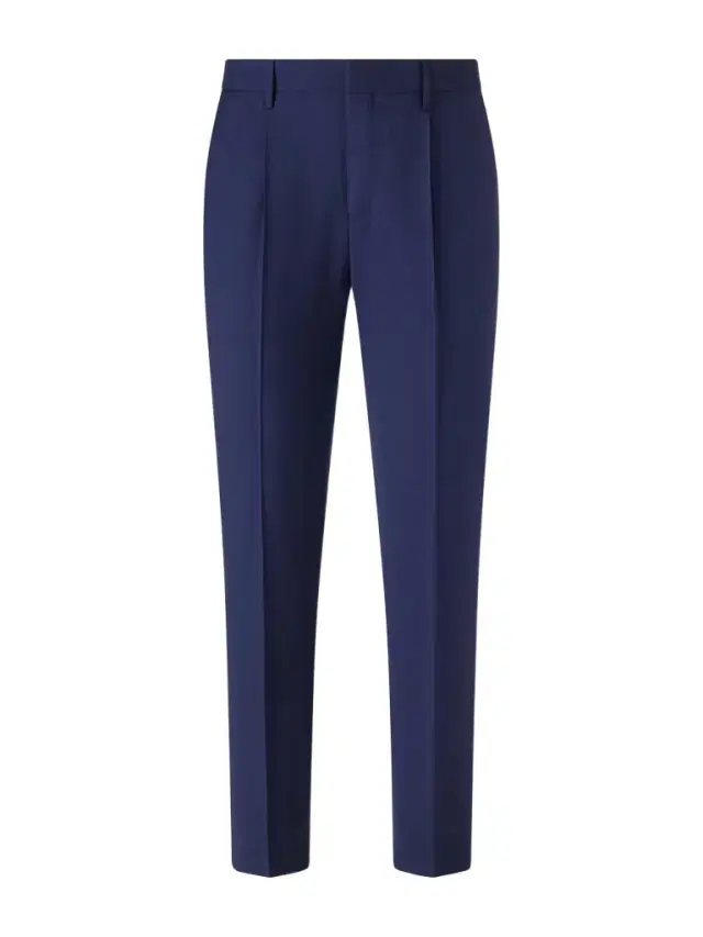 Tapered Pleated Virgin Wool-Twill Trousers - Men