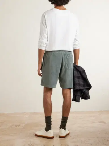 Hartford Straight-Leg Cotton-Terry Drawstring Shorts - Men | Thumbnail 4