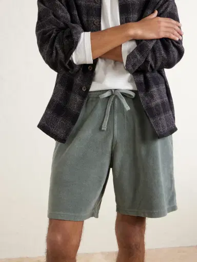 Hartford Straight-Leg Cotton-Terry Drawstring Shorts - Men | Thumbnail 5