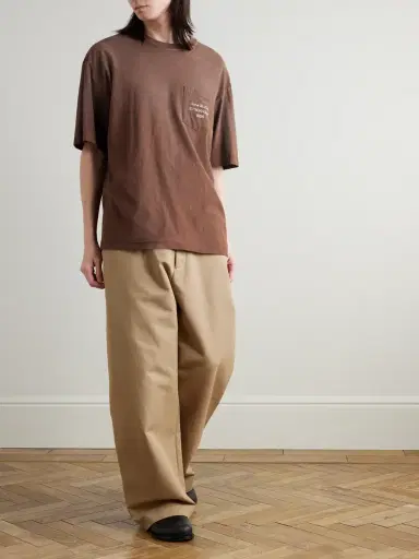 Acne Studios Exford U Oversized Logo-Print Distressed Cotton-Jersey T-Shirt - Men | Thumbnail 2