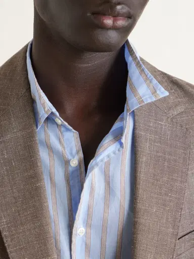 OFFICINE GÉNÉRALE Giacomo Striped Cotton-Poplin Shirt - Men | Thumbnail 4 OFFICINE GÉNÉRALE Giacomo Striped Cotton-Poplin Shirt - Men | Thumbnail 4