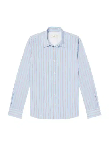 OFFICINE GÉNÉRALE Giacomo Striped Cotton-Poplin Shirt - Men | Thumbnail 1 OFFICINE GÉNÉRALE Giacomo Striped Cotton-Poplin Shirt - Men | Thumbnail 1