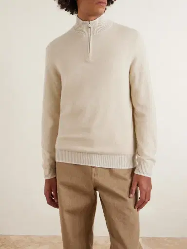 FEDELI Cashmere Half-Zip Sweater - Men | Thumbnail 3