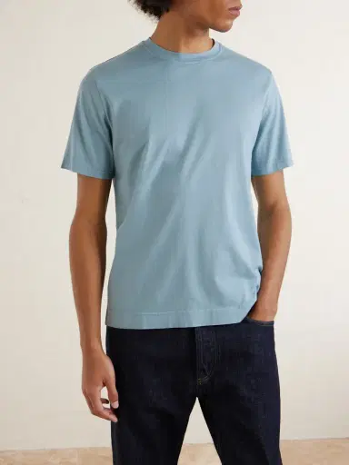 FEDELI Organic Cotton-Jersey T-Shirt - Men | Thumbnail 3