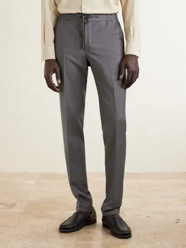 Slowear Slim-Leg Virgin Wool Drawstring Trousers - Men | Thumbnail 3 Slowear Slim-Leg Virgin Wool Drawstring Trousers - Men | Thumbnail 3
