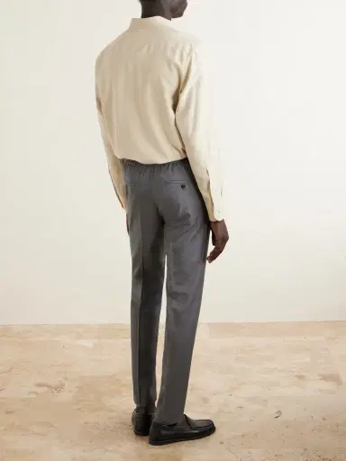 Slowear Slim-Leg Virgin Wool Drawstring Trousers - Men | Thumbnail 4 Slowear Slim-Leg Virgin Wool Drawstring Trousers - Men | Thumbnail 4