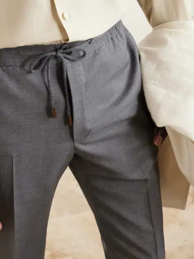 Slowear Slim-Leg Virgin Wool Drawstring Trousers - Men | Thumbnail 6 Slowear Slim-Leg Virgin Wool Drawstring Trousers - Men | Thumbnail 6