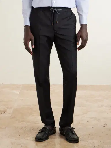 Slowear Slim-Leg Virgin Wool Drawstring Trousers - Men | Thumbnail 3 Slowear Slim-Leg Virgin Wool Drawstring Trousers - Men | Thumbnail 3