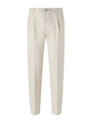 ELEVENTY Straight-Leg Lyocell and Linen-Blend Drawstring Trousers - Men | Thumbnail 1