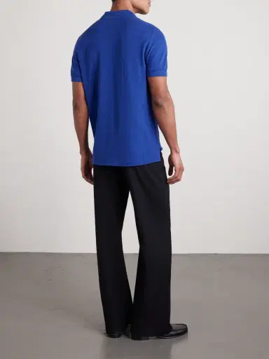Tom Ford Slim-Fit Lyocell and Cotton-Blend Piqué Polo Shirt - Men | Thumbnail 4