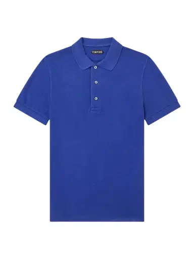 Tom Ford Slim-Fit Lyocell and Cotton-Blend Piqué Polo Shirt - Men | Thumbnail 1