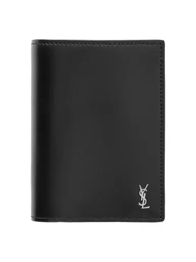 Saint Laurent Leather Trifold Wallet - Men | Thumbnail 1