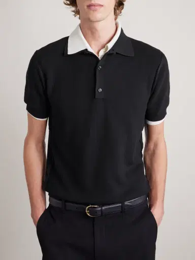 Tom Ford Slim-Fit Lyocell and Cotton-Blend Piqué Polo Shirt - Men | Thumbnail 3 Tom Ford Slim-Fit Lyocell and Cotton-Blend Piqué Polo Shirt - Men | Thumbnail 3