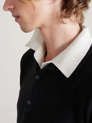 Tom Ford Slim-Fit Lyocell and Cotton-Blend Piqué Polo Shirt - Men | Thumbnail 5 Tom Ford Slim-Fit Lyocell and Cotton-Blend Piqué Polo Shirt - Men | Thumbnail 5