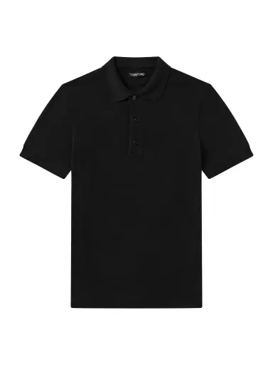 Tom Ford Slim-Fit Lyocell and Cotton-Blend Piqué Polo Shirt - Men | Thumbnail 1 Tom Ford Slim-Fit Lyocell and Cotton-Blend Piqué Polo Shirt - Men | Thumbnail 1