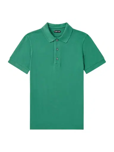 Tom Ford Slim-Fit Lyocell and Cotton-Blend Piqué Polo Shirt - Men | Thumbnail 1 Tom Ford Slim-Fit Lyocell and Cotton-Blend Piqué Polo Shirt - Men | Thumbnail 1
